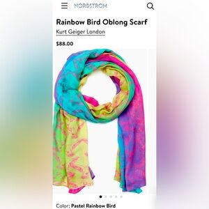 Kurt Geiger London Rainbow Bird scarf